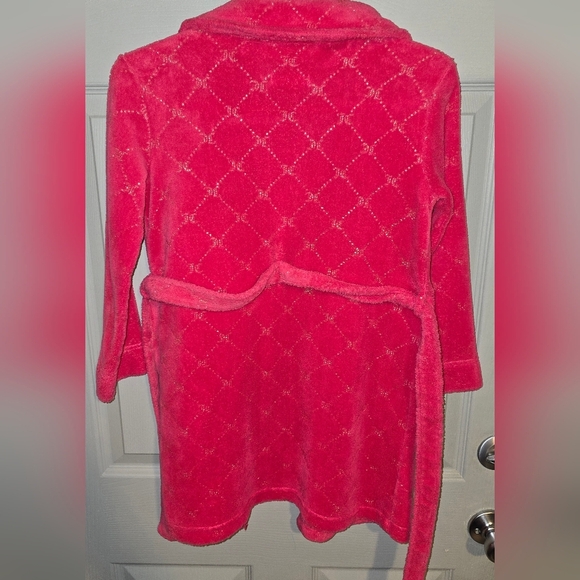 Juicy Couture Hot Pink w/ Gold All Over Print JC Logo Childs Girls Youth 6 6X S - Picture 3 of 8